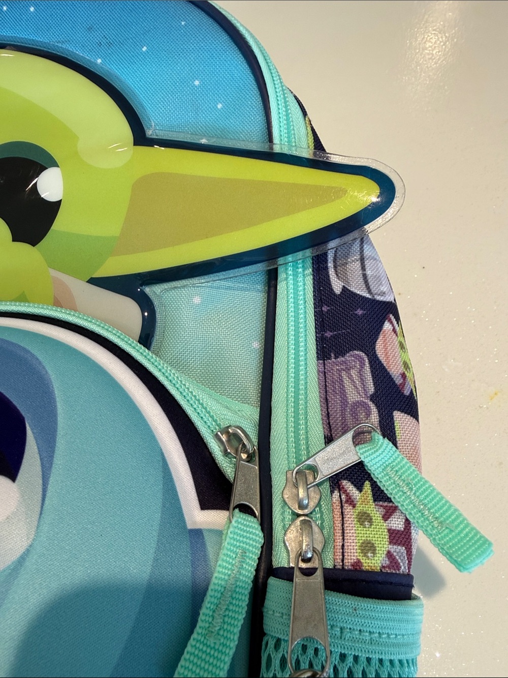 Bioworld Lucasfilm Mandalorian Baby Yoda Character Kids Backpack Blue - Picture 4 of 15